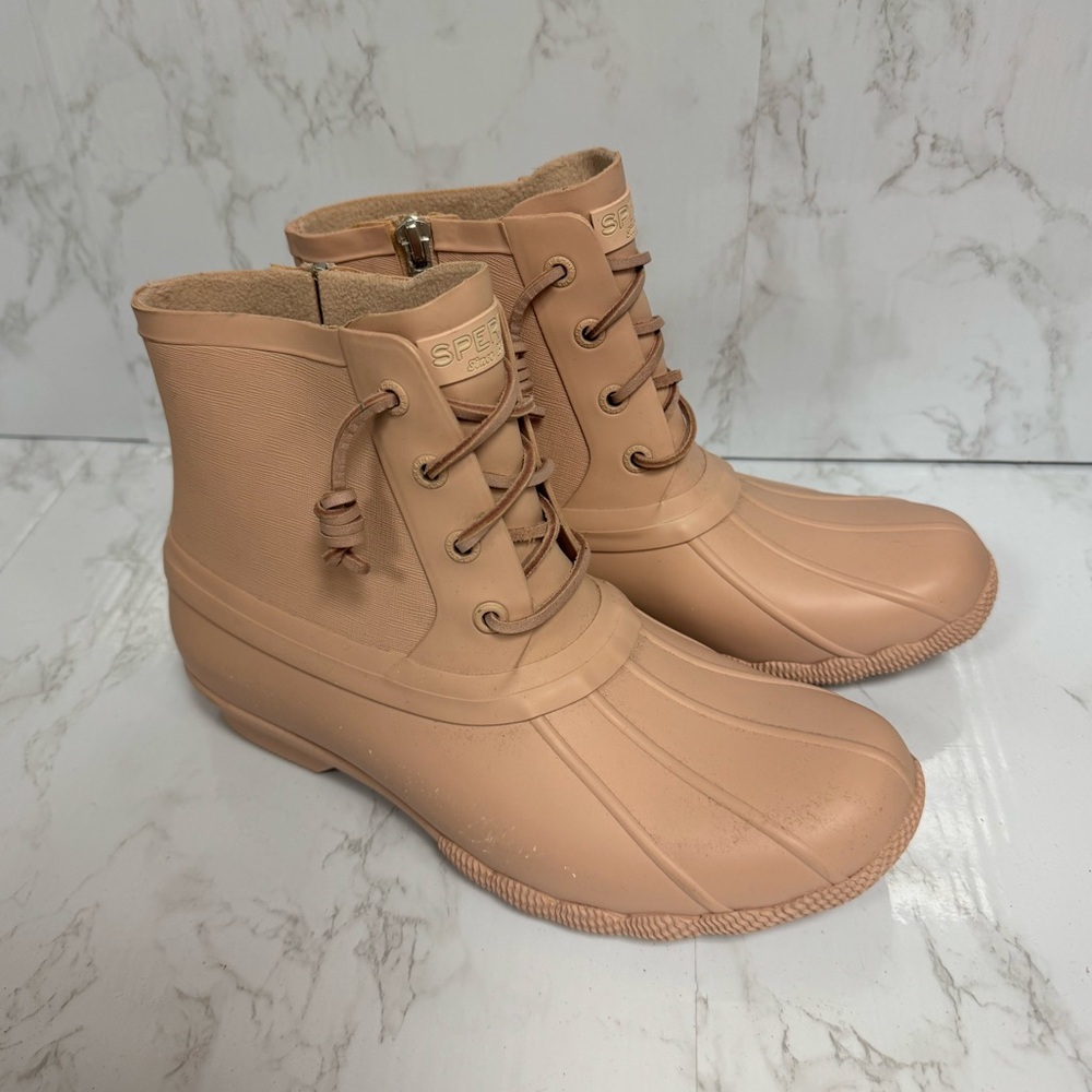 Sperry Rainboots in Blush Pink